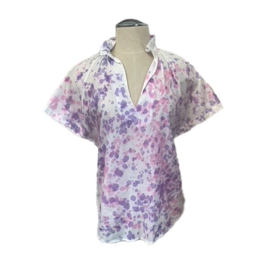 EUC! STARKx Naomi top in lavender dot tie dye. Size XS.